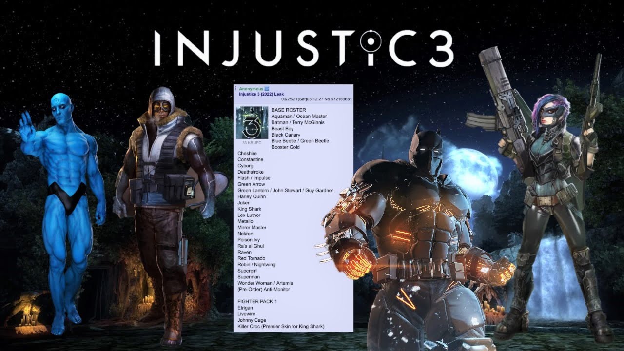Potential injustice 3 roster leaks online